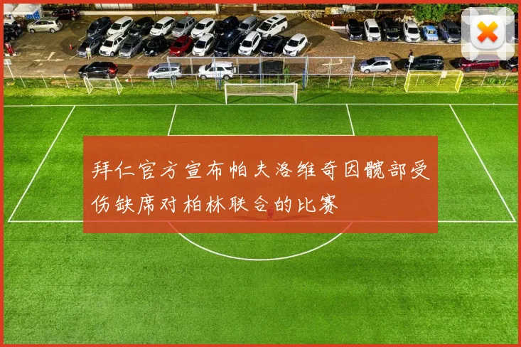 拜仁官方宣布帕夫洛维奇因髋部受伤缺席对柏林联合的比赛